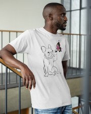 Happy Frenchie Touching Color Butterfly Shirt Classic T-Shirt apparel-classic-tshirt-lifestyle-front-36