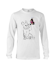 Happy Frenchie Touching Color Butterfly Shirt Long Sleeve Tee tile