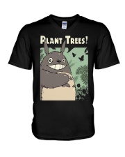 Totoro Plant Trees Shirt V-Neck T-Shirt thumbnail
