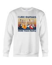 Vintage I Like Guitars More Than People Shirt Crewneck Sweatshirt thumbnail