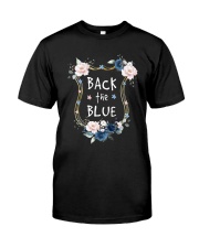 Flower Back The Blue Shirt Premium Fit Mens Tee front