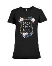 Flower Back The Blue Shirt Premium Fit Ladies Tee thumbnail