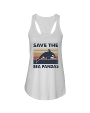 Vintage Dolphin Save The Sea Pandas Shirt Ladies Flowy Tank thumbnail
