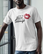 I'm A Nurse And I'm A Savage Shirt Classic T-Shirt apparel-classic-tshirt-lifestyle-front-39