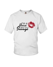I'm A Nurse And I'm A Savage Shirt Youth T-Shirt thumbnail