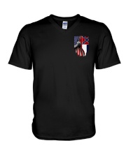 Mississippi And American Flag Shirt V-Neck T-Shirt thumbnail