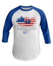 America First T-shirt Baseball Tee front