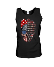 They Whispered To Her Skull Flag Unisex Tank thumbnail