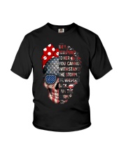 They Whispered To Her Skull Flag Youth T-Shirt thumbnail