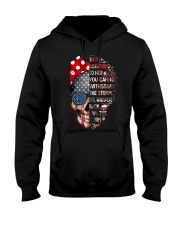 They Whispered To Her Skull Flag Hooded Sweatshirt front