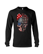 They Whispered To Her Skull Flag Long Sleeve Tee thumbnail