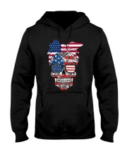 Sugar Skull Flag Bow Glasses Hooded Sweatshirt front