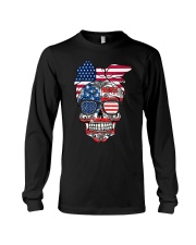 Sugar Skull Flag Bow Glasses Long Sleeve Tee thumbnail