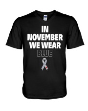 In November We Wear Blue T1D T-Shirt V-Neck T-Shirt thumbnail