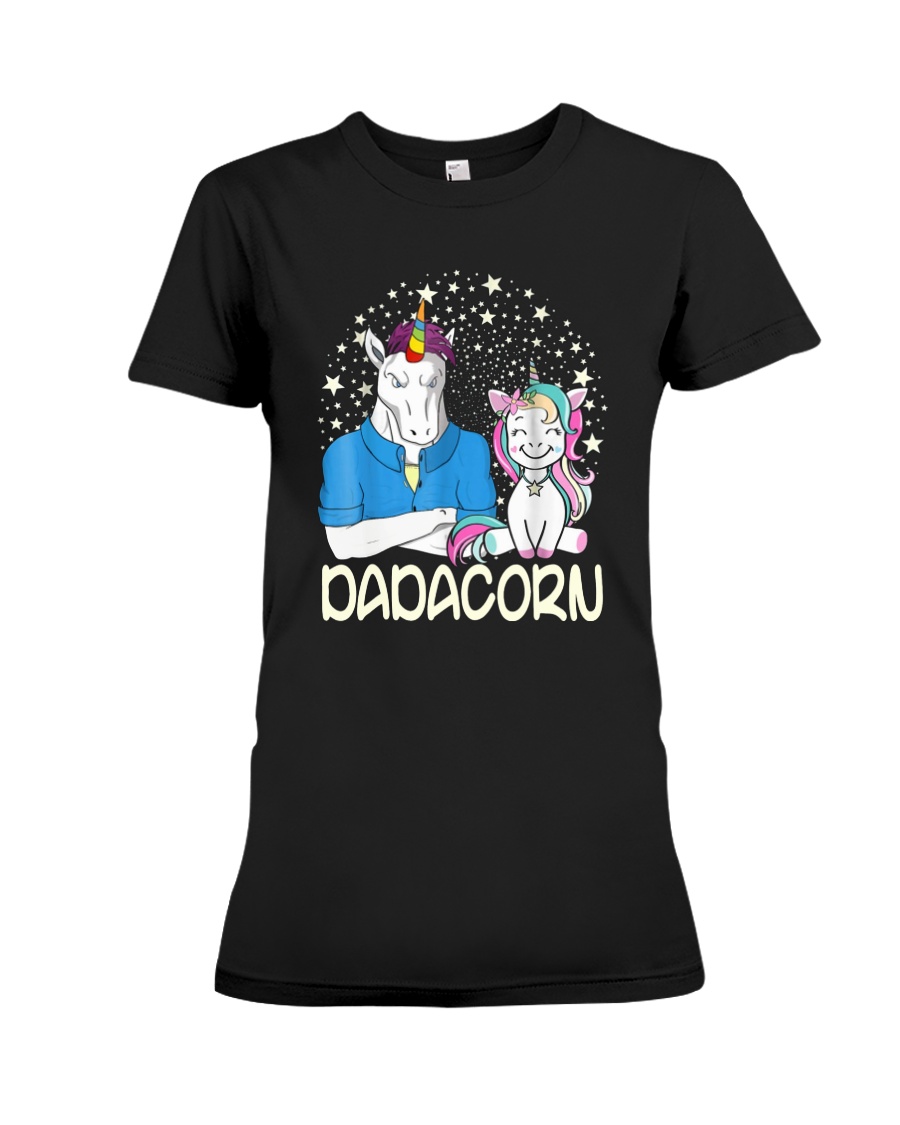 Dadacorn Unicorn Dad Shirt Premium Fit Ladies Tee