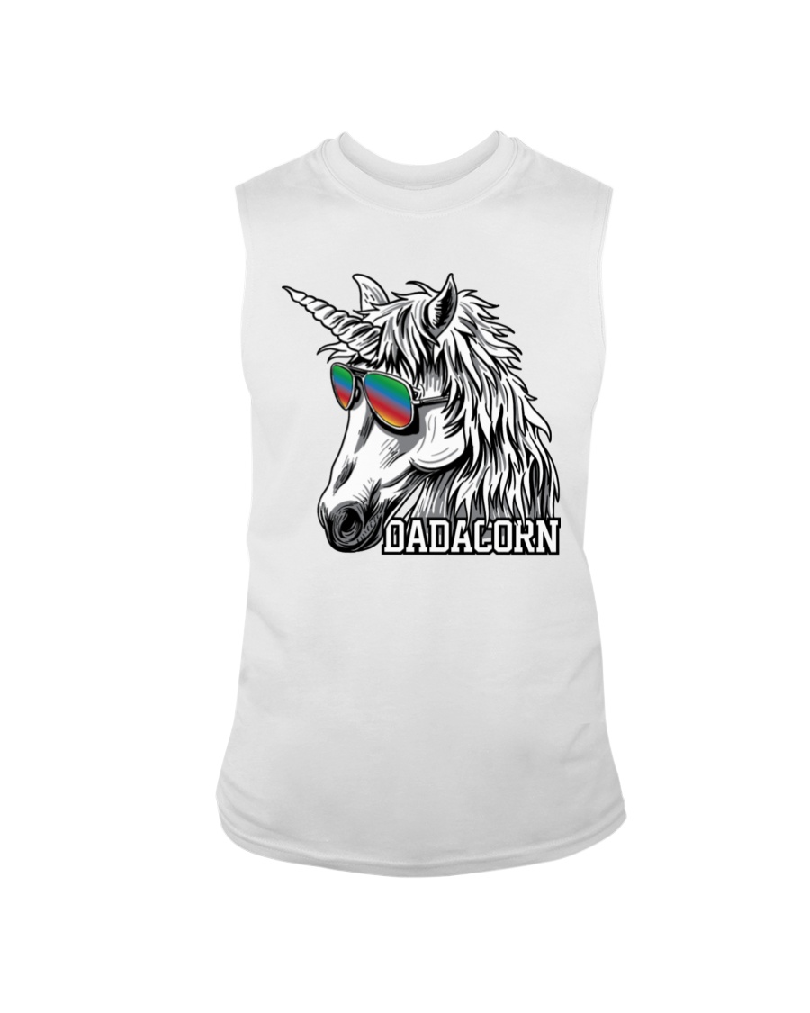 Dadacorn Unicorn Dad T-Shirt Sleeveless Tee