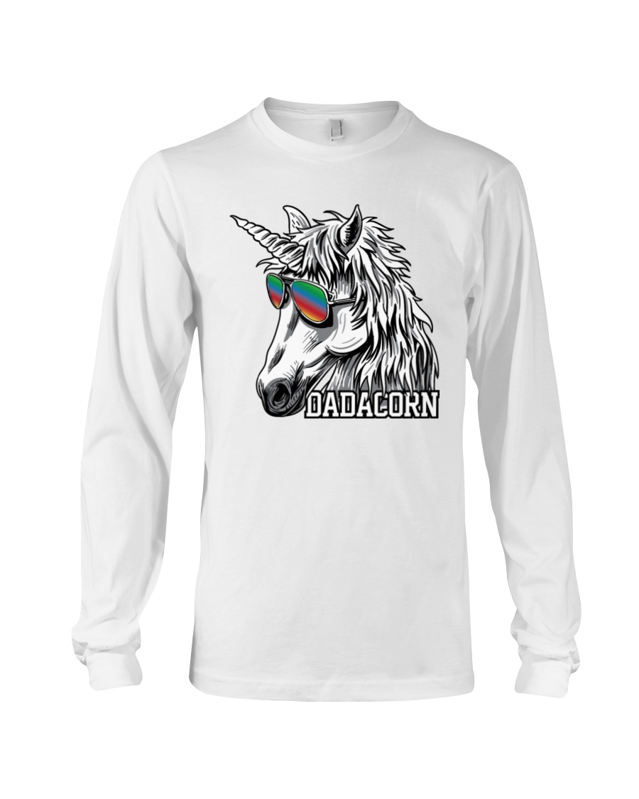 Dadacorn Unicorn Dad T-Shirt Long Sleeve Tee