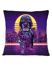 80s Retro Cat Soldier Square Pillowcase back