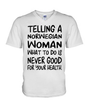 Telling A Norwegian V-Neck T-Shirt thumbnail