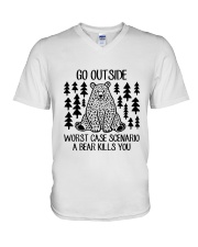 A Bear Kills You V-Neck T-Shirt thumbnail
