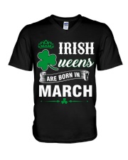 IRISH QUEENS ARE BORN IN MARCH V-Neck T-Shirt thumbnail