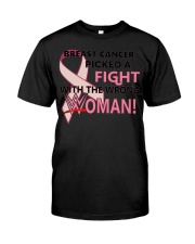 BREAST CANCER PICKED A FIGHT WITH THE WRONG WOMAN Premium Fit Mens Tee thumbnail