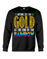 LuckyAnyone Gold Rainbow StPatricks Crewneck Sweatshirt thumbnail