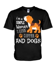 T-shirts Hoodie Sweater I am a simple Woman I like V-Neck T-Shirt thumbnail