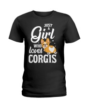 Just a Girl Who Loves Corgis Gift for Dog Lover Me Ladies T-Shirt front