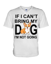 IF I CAN'T BRING MY DOG V-Neck T-Shirt tile