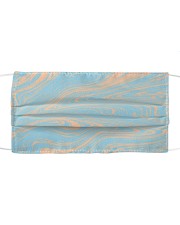 Marble Ebru Cloth Face Mask Light Blue Cloth face mask front