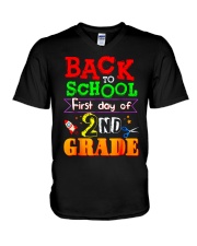 Back To School Shirt First Day Of 2nd Grade Shirt V-Neck T-Shirt thumbnail
