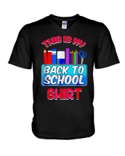 Back to School Shirt Teacher Shirt Student V-Neck T-Shirt thumbnail