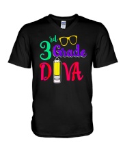 Back To School Shirt Funny 3rd Grade Diva Shirt V-Neck T-Shirt thumbnail