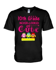 Back To School Shirt Tenth Grade Ten Looked Cute V-Neck T-Shirt thumbnail