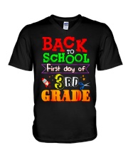 Back To School Shirt First Day Of 3rd Grade Shirt V-Neck T-Shirt thumbnail