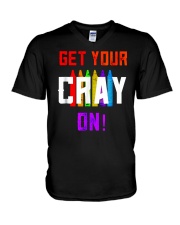 Back to School Shirt Get Your Cray On V-Neck T-Shirt thumbnail