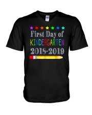 Back To School First Day Of Kindergarten V-Neck T-Shirt thumbnail