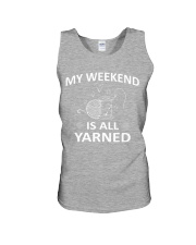 My weekend is all yarned Unisex Tank front