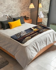 Owl and Book Sherpa Fleece Blanket - 50" x 60" aos-sherpa-fleece-blanket-lifestyle-front-01