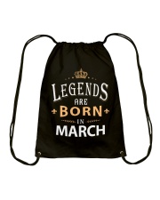 Legends are born in March Drawstring Bag tile