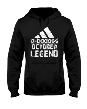 Legends are born in October Hooded Sweatshirt tile