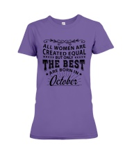 Queen are born in October Premium Fit Ladies Tee tile