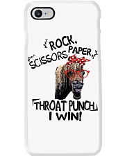 rock scissors paper throat punch i win Phone Case tile