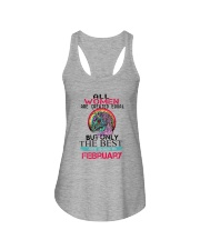 Queens are born in February Ladies Flowy Tank tile