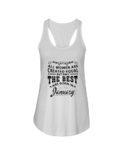 Queens are born in January Ladies Flowy Tank front