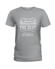 Queens are born in October Ladies T-Shirt tile