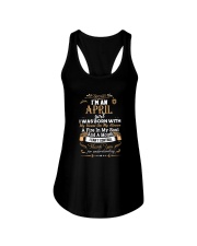 Queens are born in April Ladies Flowy Tank front