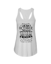 Queen are born in October Ladies Flowy Tank front