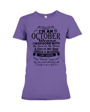 Queen are born in October Premium Fit Ladies Tee tile